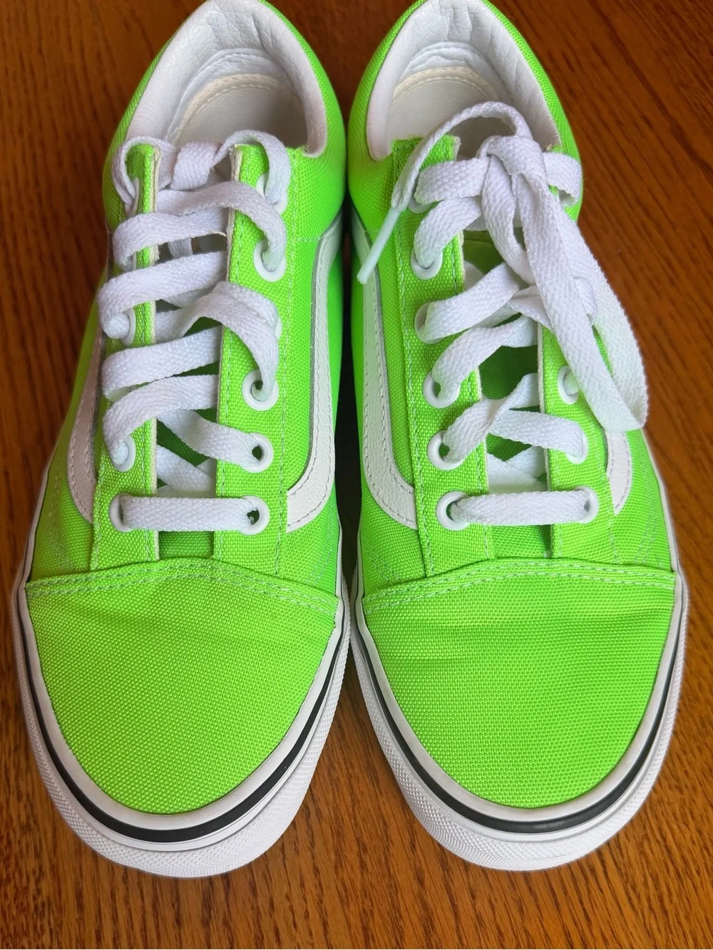Vans Old Skool Neon Gecko Green Low Top Sneakers Women’s 7, Men’s 5.5 - Picture 8 of 14